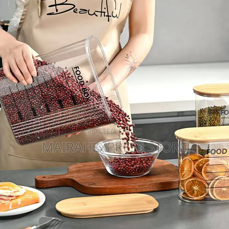 2500ml Acrylic Container With Wooden Cover T2m
