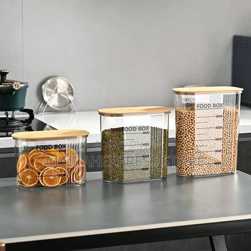 2500ml Acrylic Container With Wooden Cover T2m