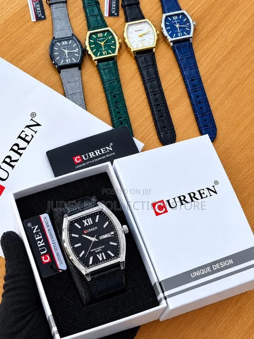 New Cartier Curren Leather Strap Chronograph Wristwatch