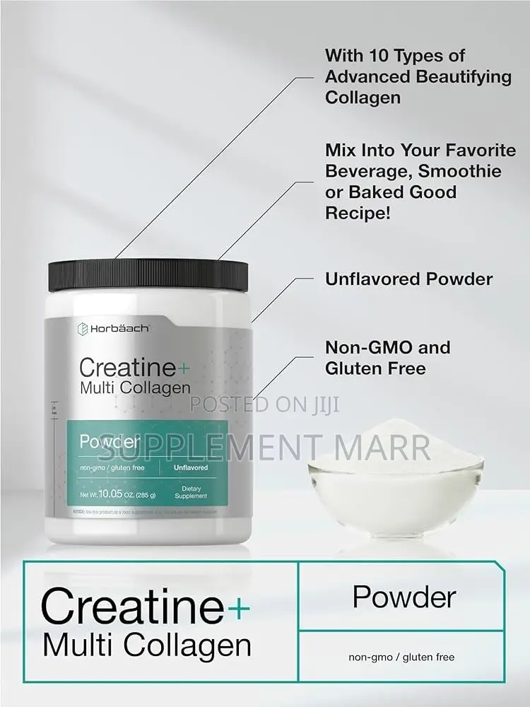 Creatine Monohydrate Powder With Collagen and L-Taurine – 10.05 Oz