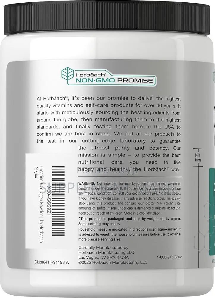 Creatine Monohydrate Powder With Collagen and L-Taurine – 10.05 Oz