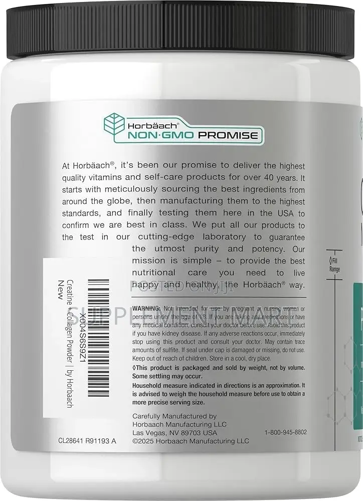Creatine Monohydrate Powder With Collagen and L-Taurine – 10.05 Oz
