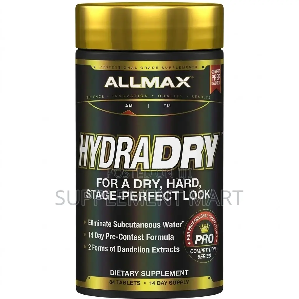 HYDRADRY – 84 Tablets – 14-Day Pre-Contest Formula – 28 Servings