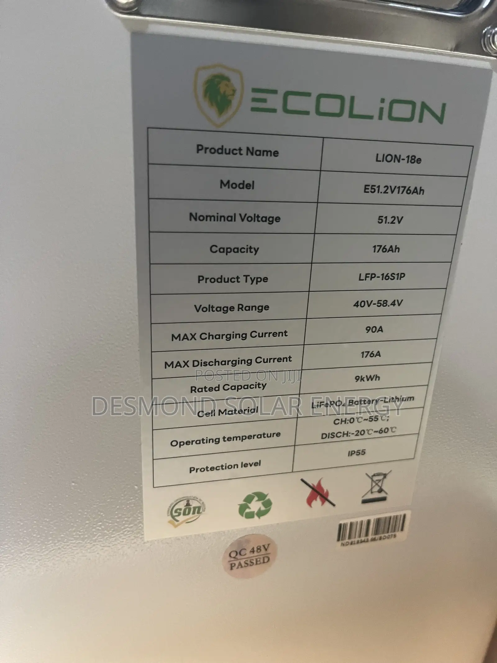 9kwh 51.2 Ecolion Lithium Ion Batteries Is Very Much Available Now
