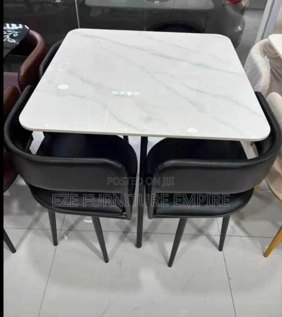 Stylish Marble Dining Set by 4 Seaters