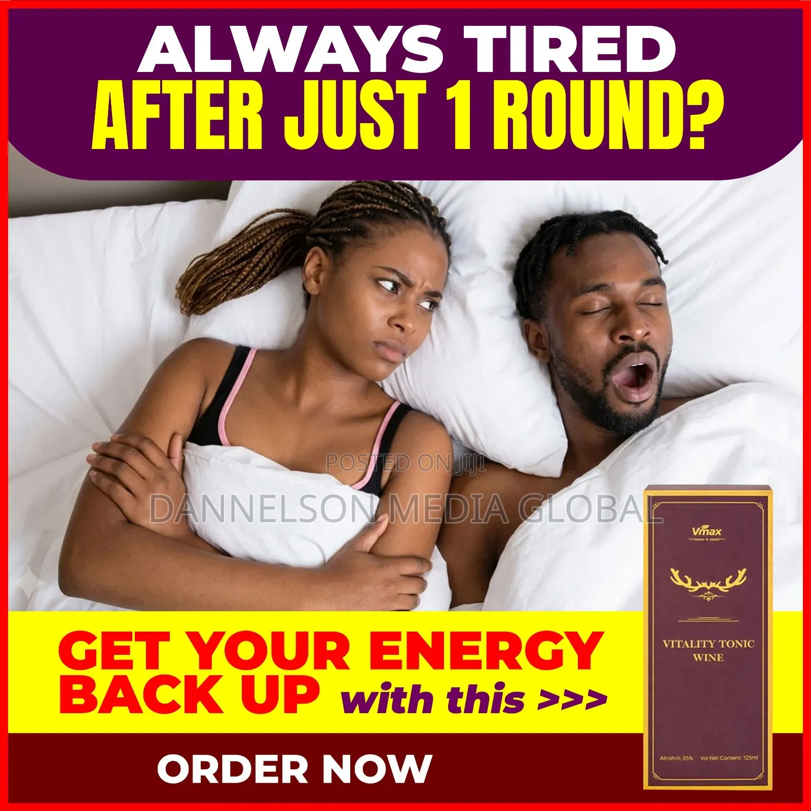 Weak in Bed? VMax Vitality Tonic Wine Will Change Your Story