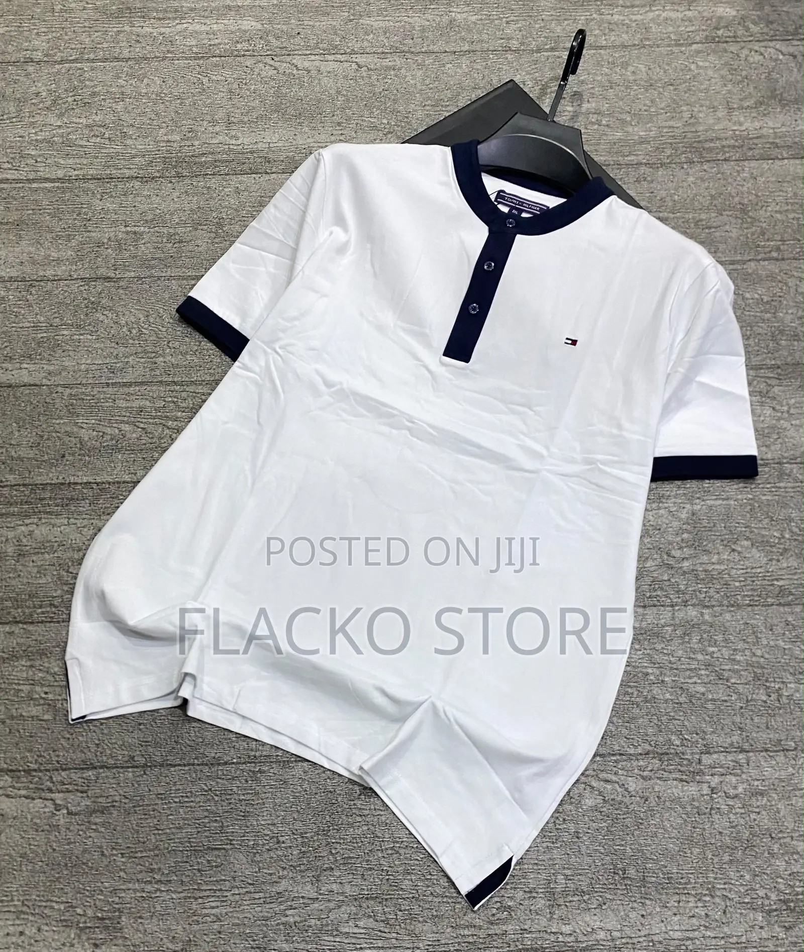 High Quality Tommy Hilfiger Mandarian Collar Neck T-Shirts