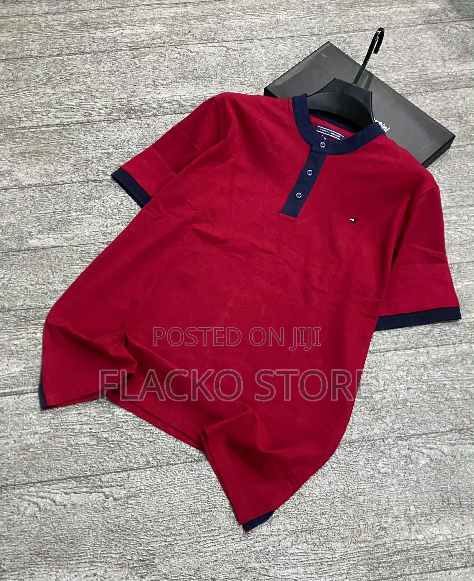 High Quality Tommy Hilfiger Mandarian Collar Neck T-Shirts