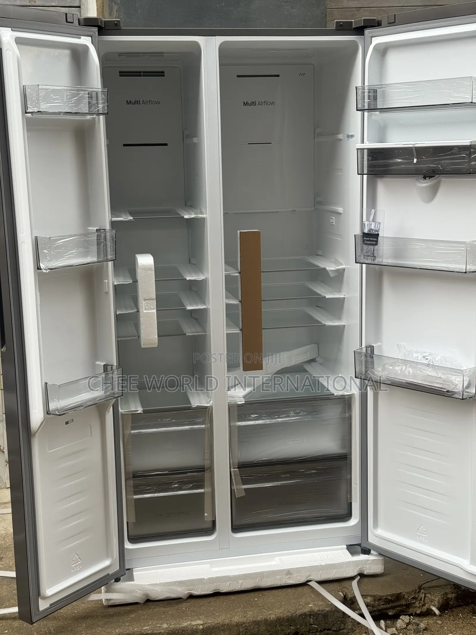 Original Hisense Inverter Side by Side Refrigerator + Water Dispenser