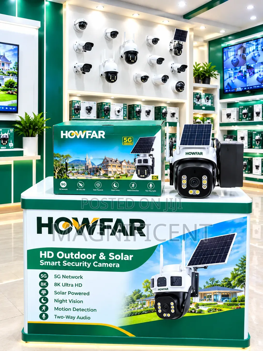 HOWFAR Outdoor Solar 5G Network PTZ Security Camera – 8MP