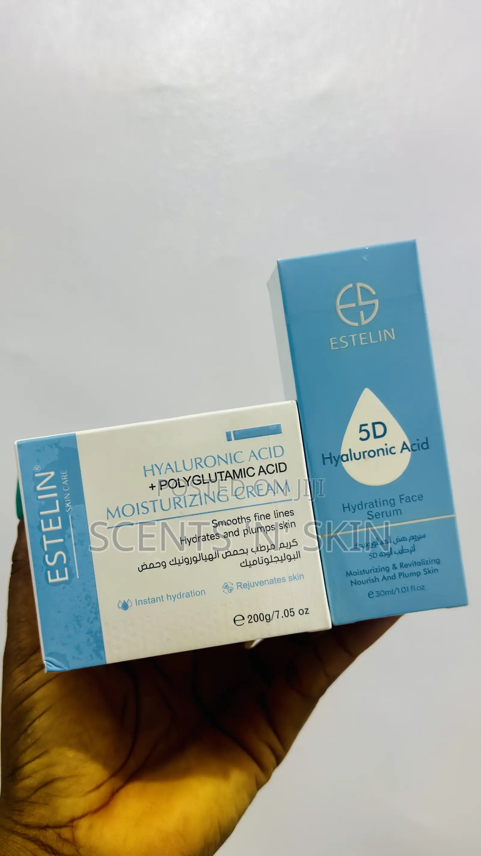 ESTELIN Hyaluronic Acid Moisturizing Cream and Hydrating Serum SET