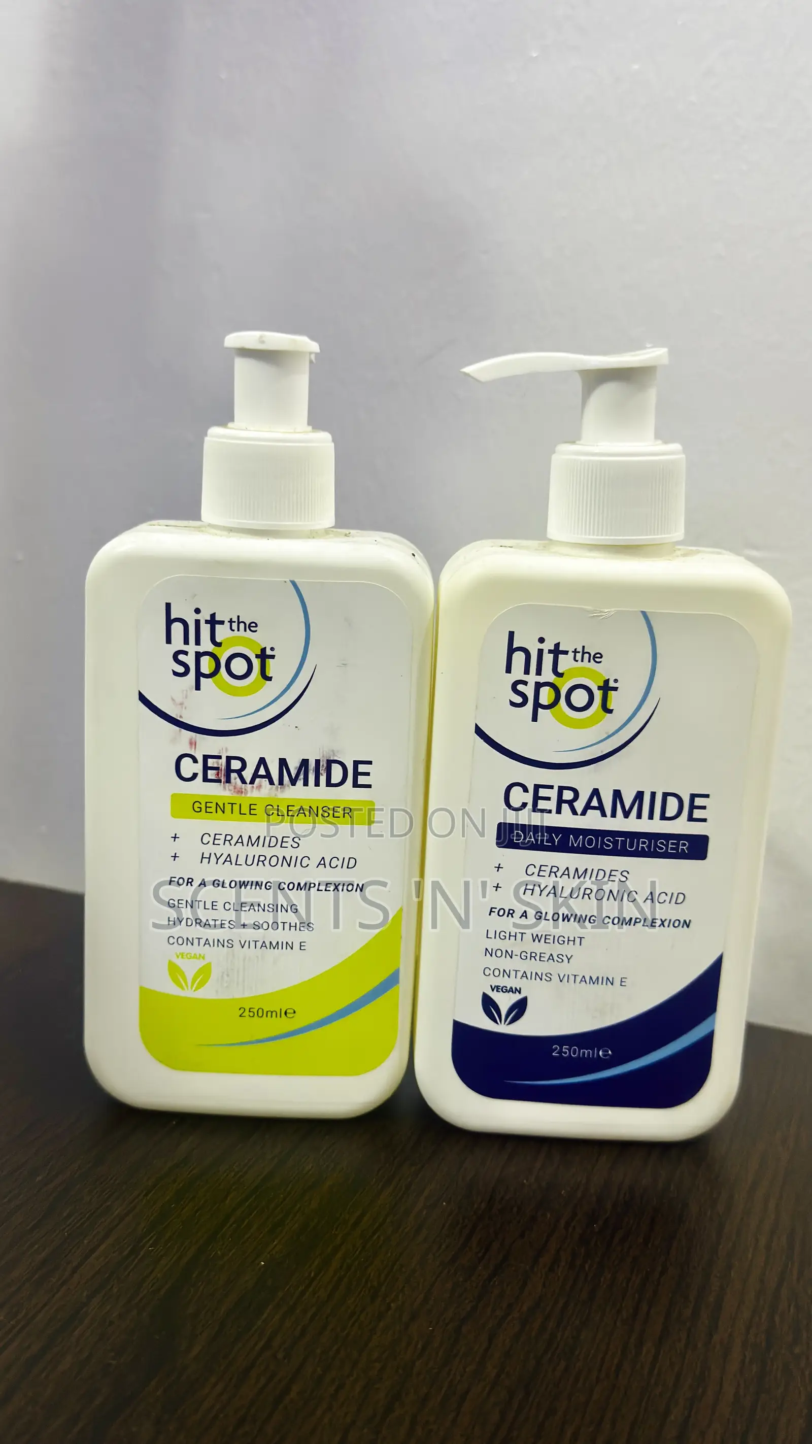 Hit the Spot Ceramide Gentle Cleanser and Ceramide Daily Moisturizer