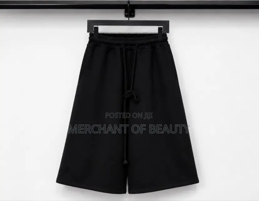 Unisex Baggy Sweat Shorts - Oversized Wide Leg Jorts - Black Grey