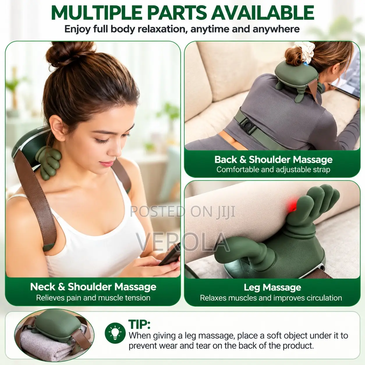 Rechargeable Shoulder Neck Massager Deep Tissue Pain Relief