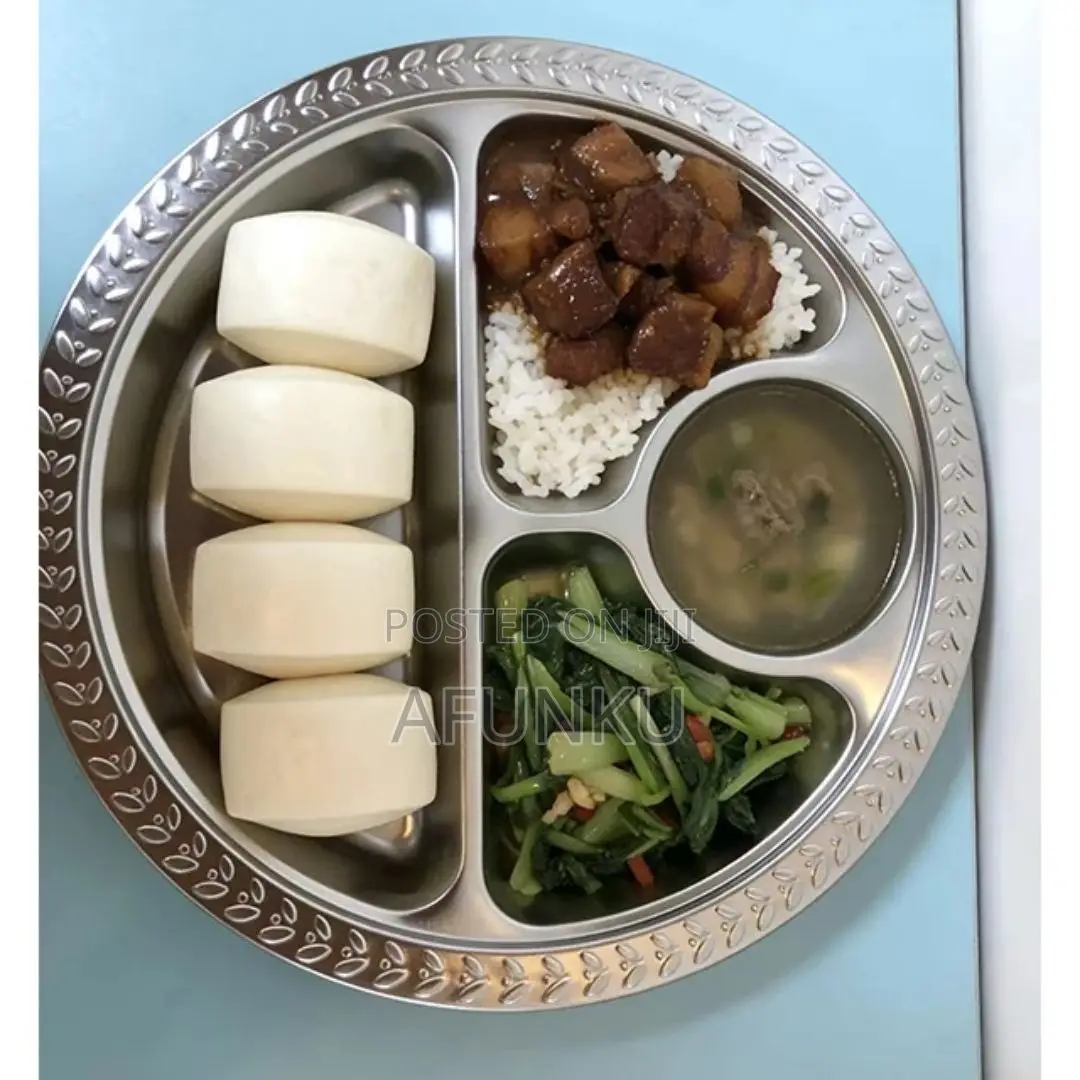 Stainlessw Steel 4 Partition Dinner Plate 30/35Cm