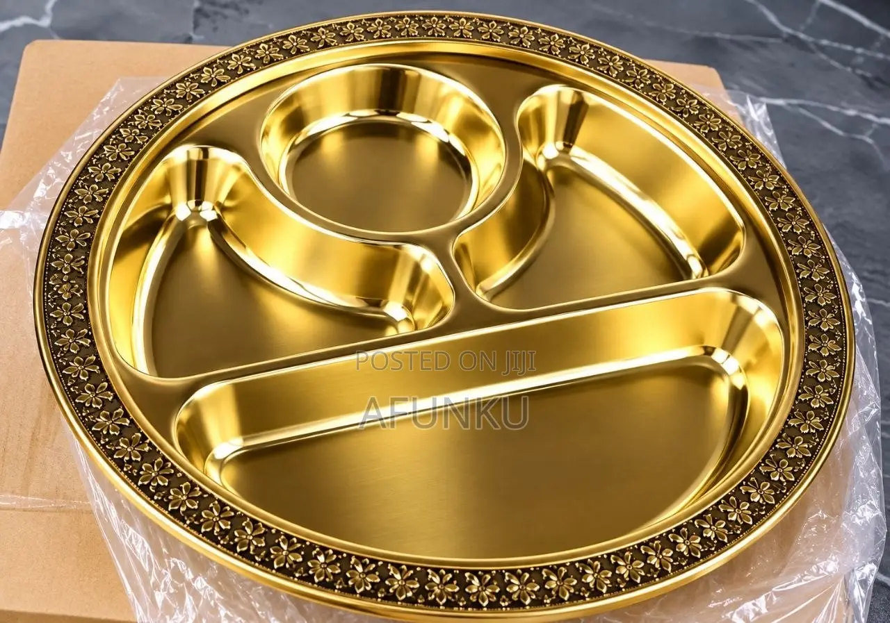 Stainlessw Steel 4 Partition Dinner Plate 30/35Cm