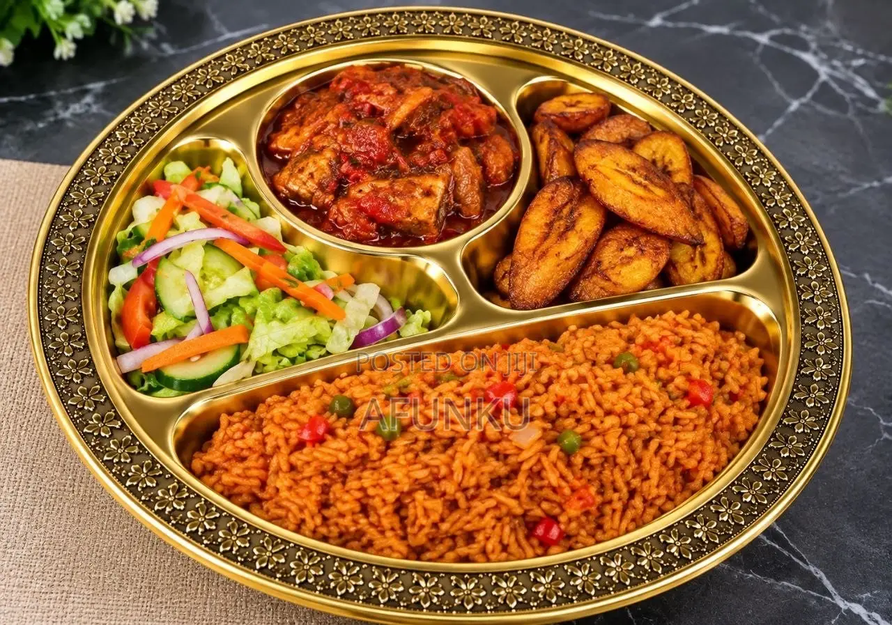 Stainlessw Steel 4 Partition Dinner Plate 30/35Cm