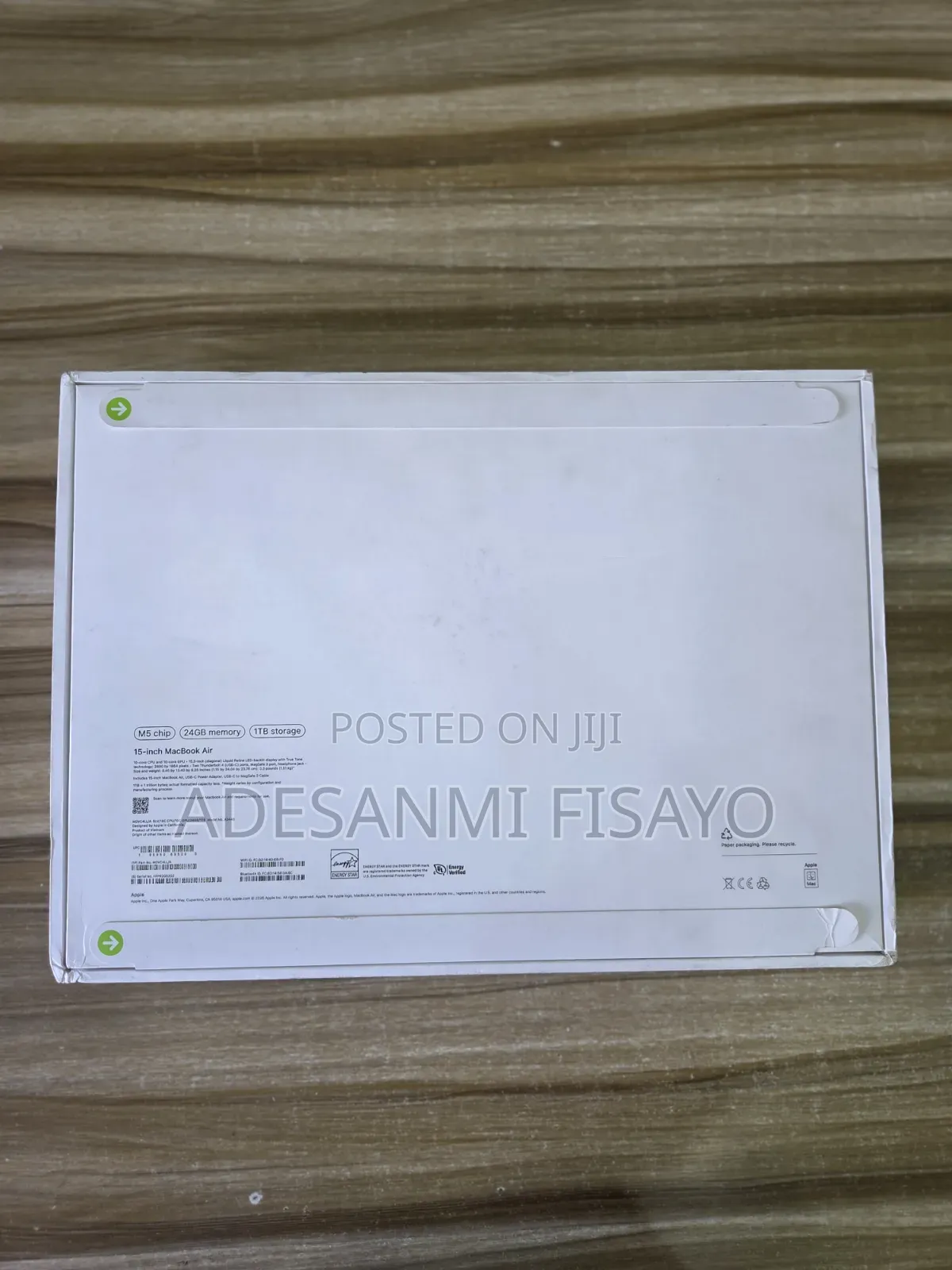 New Laptop Apple MacBook Air 2026 M5 24GB Apple M5 SSD 1T