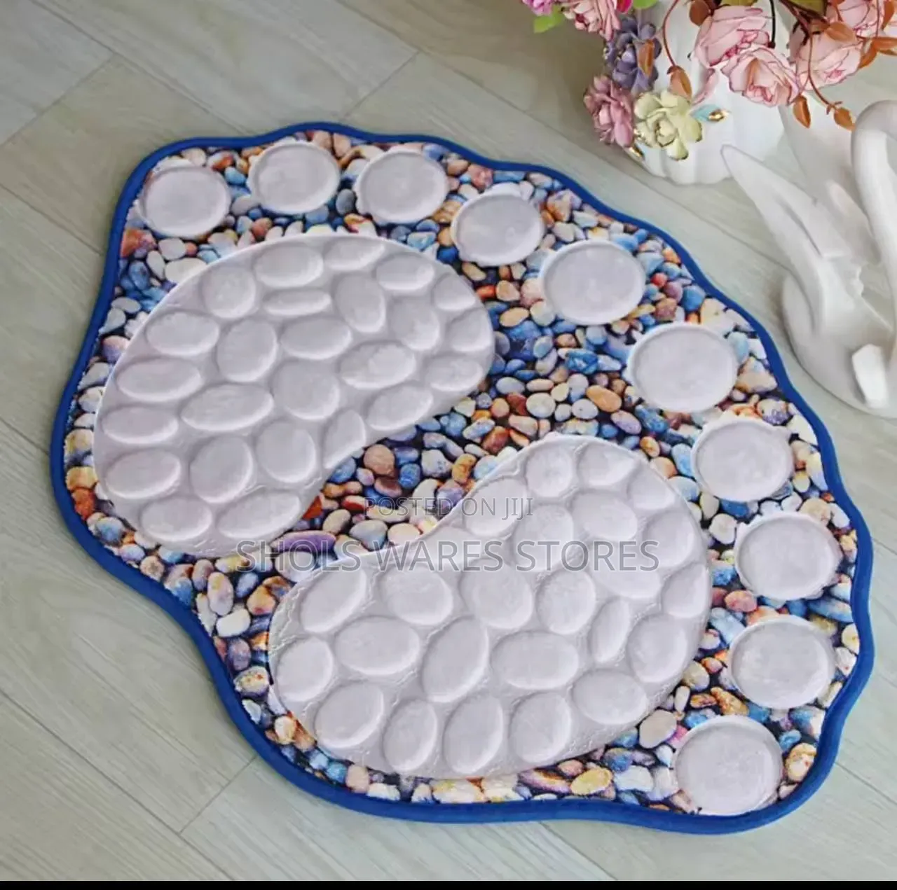 Non-Slip Absorbent Bath Mat - Big Foot Design (Pebble Print)