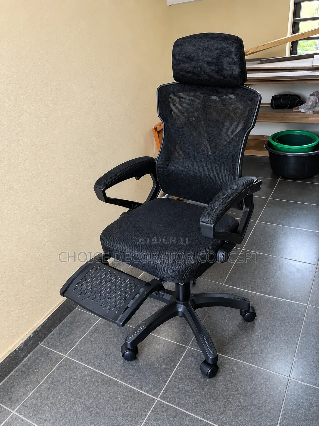 Ergonomic Mesh Office Chair With Headrest Footrest