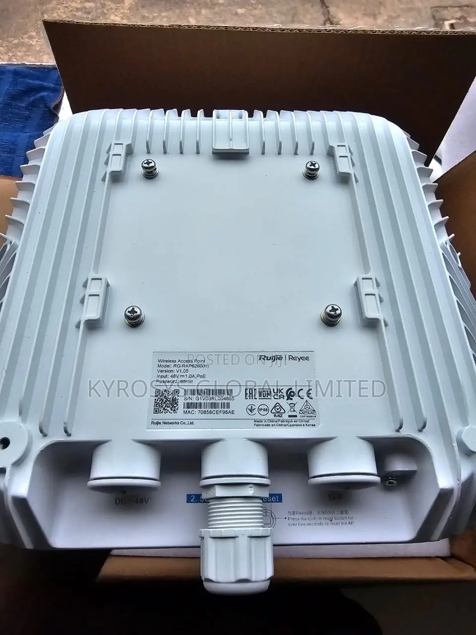 Ruijie Reyee RG-RAP6260(H) Wi-Fi 6 AX6000 Outdoor Access Point