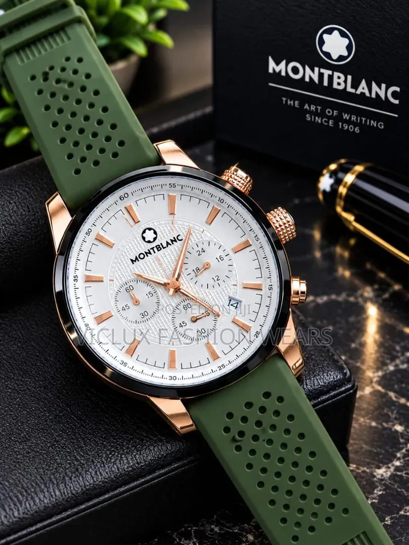 Montblac High Quality Rubber Wrist Watch