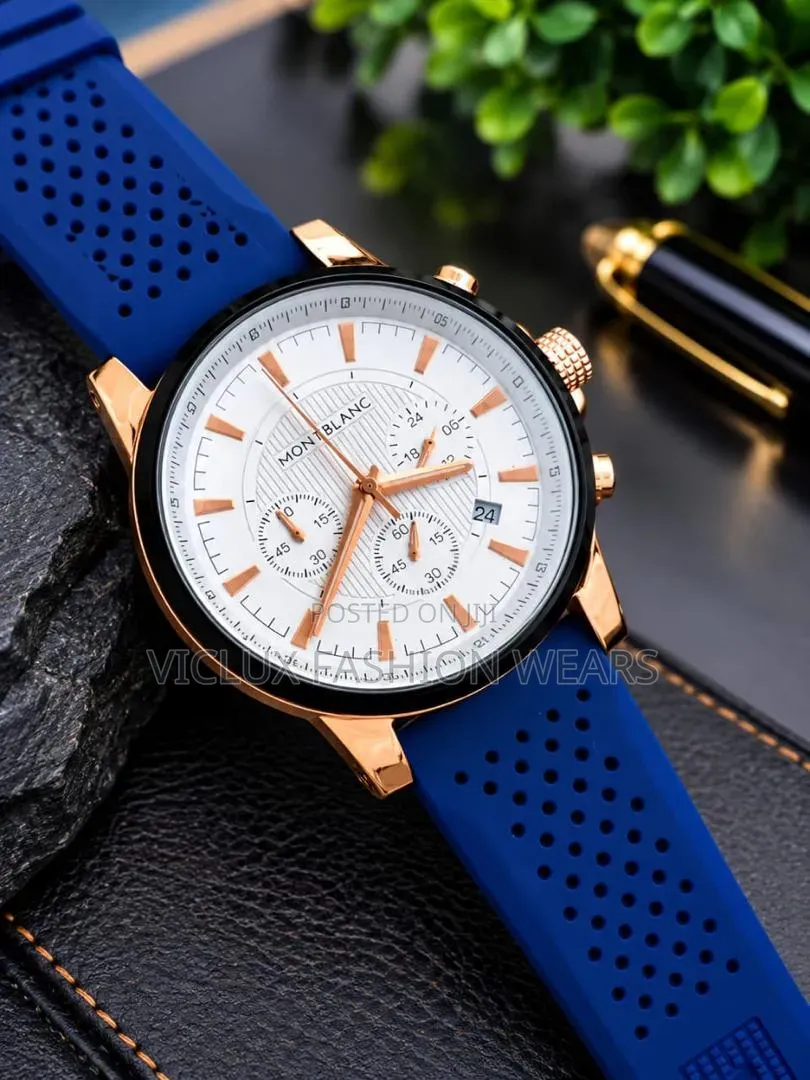 Montblac High Quality Rubber Wrist Watch
