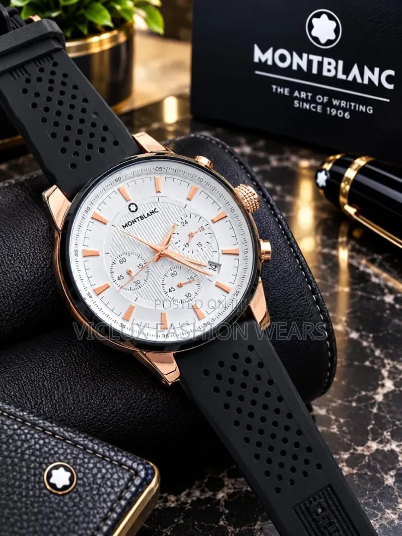 Montblac High Quality Rubber Wrist Watch