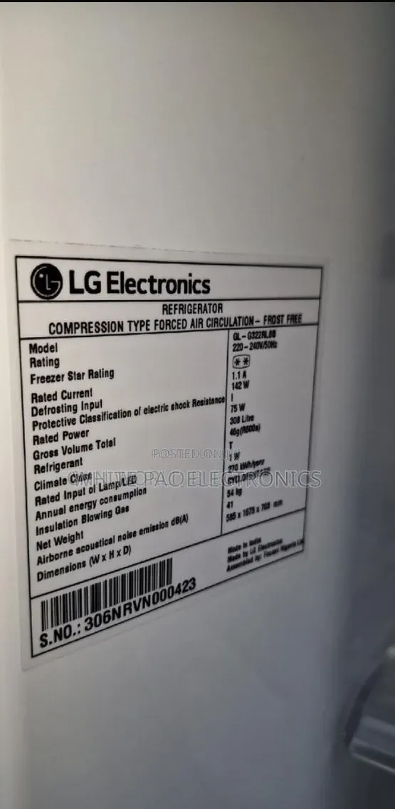 New LG Smart Inverter 308 Litre Double Door FRIDGE ( 36% ) > 2 Yrs