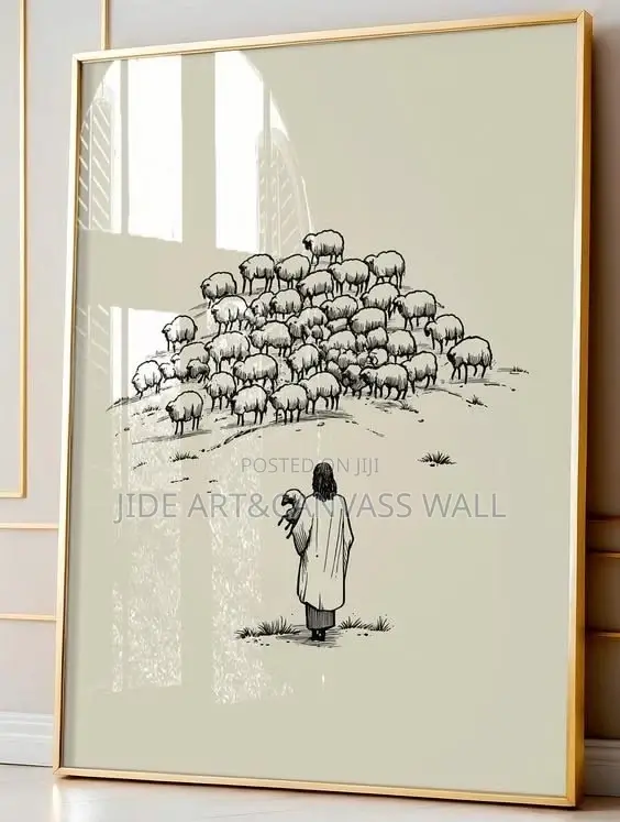 Jesus and His Flocks Acrylic Wall Frame
