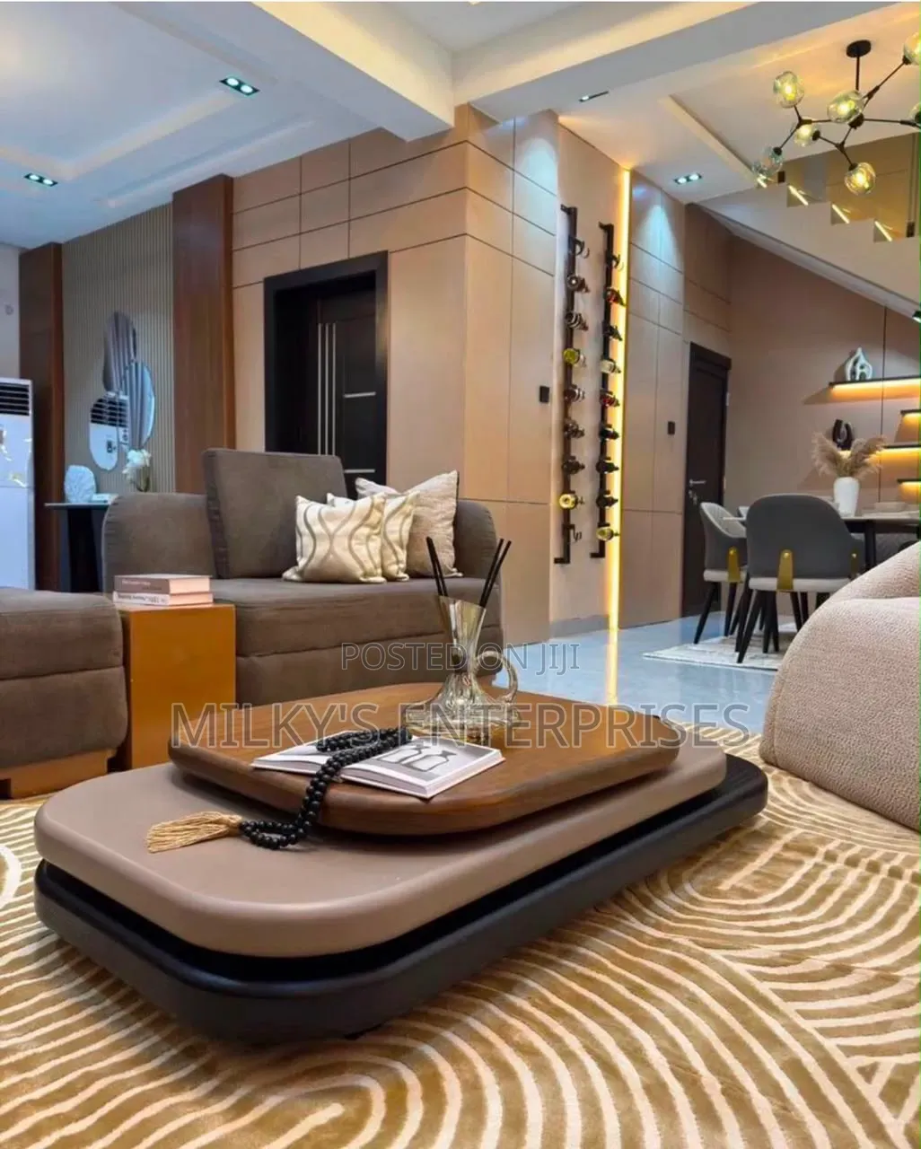 Modern 3 Layers Rotating Center Table