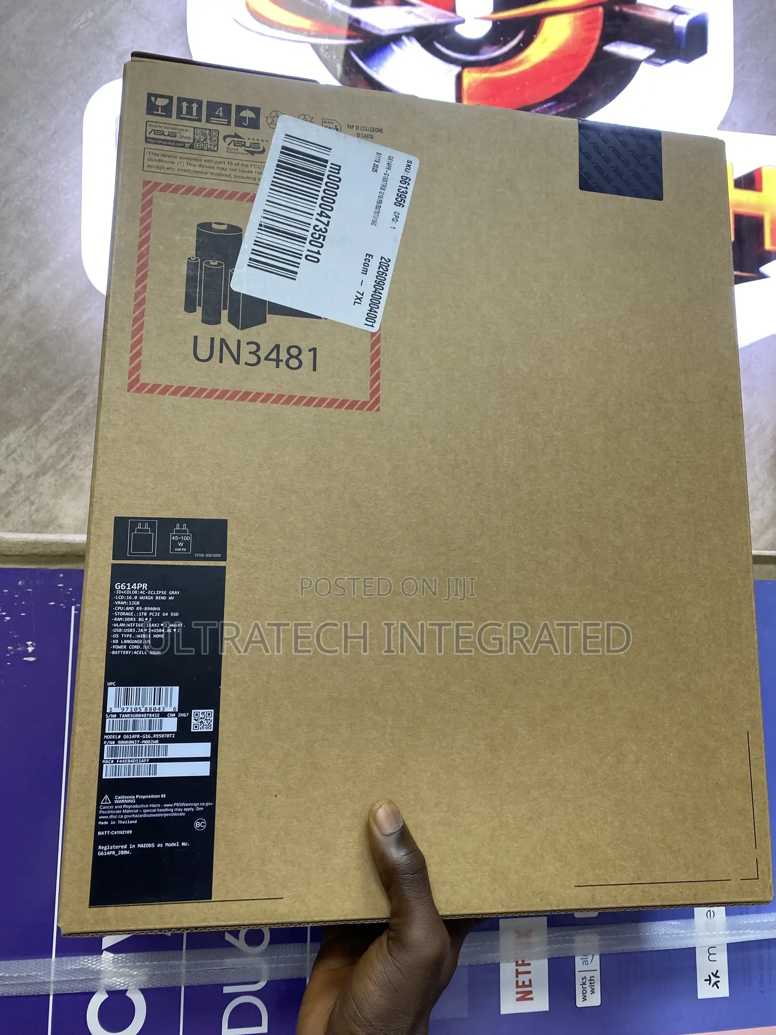 New Laptop Asus ROG Strix G16 G614 16GB AMD Ryzen 9 SSD 1T