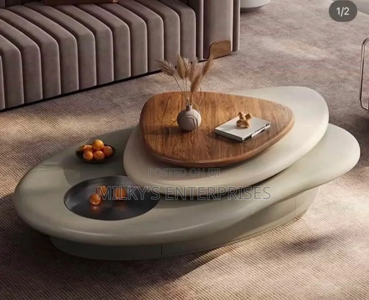 Modern 3 Layers Rotating Center Table