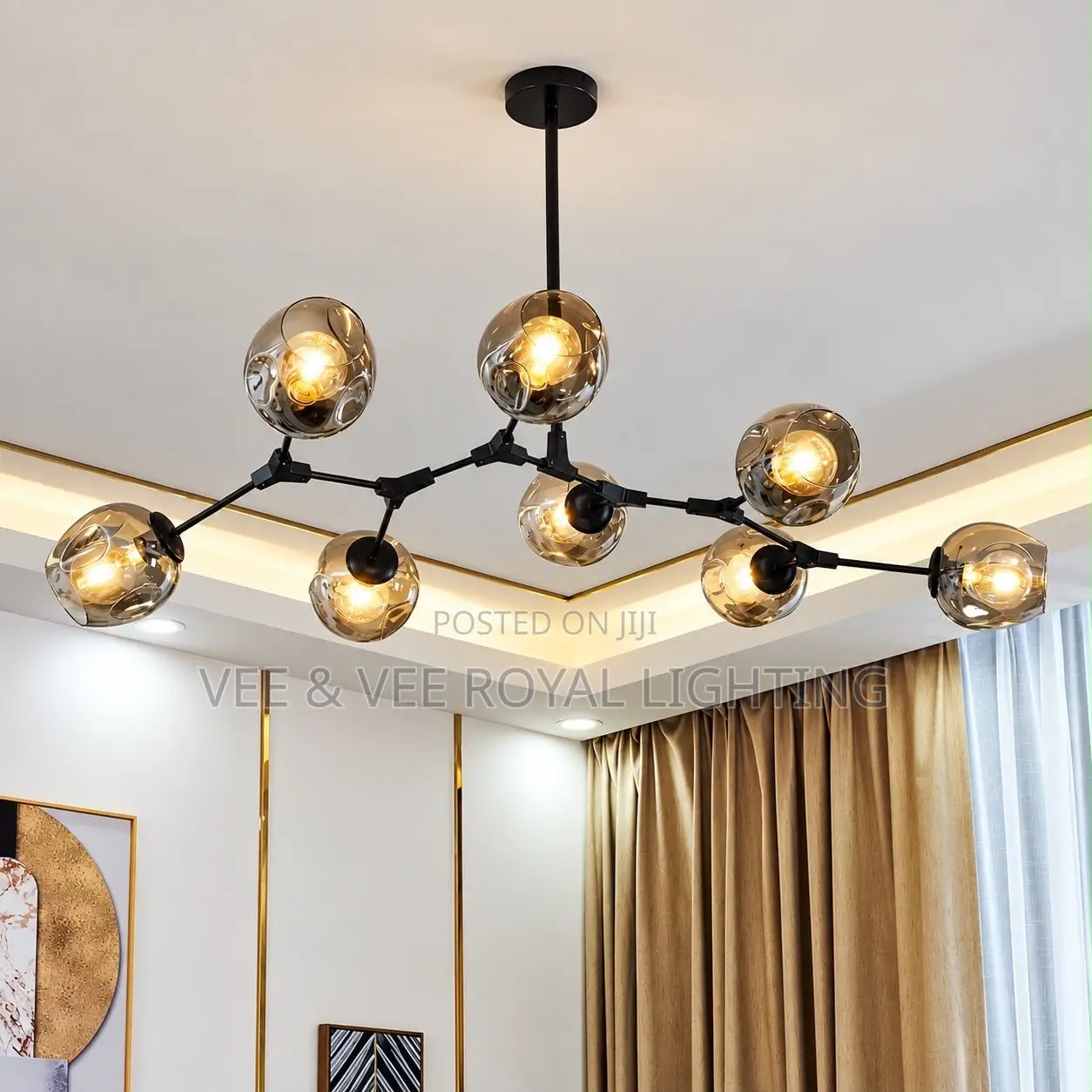 Modern Nordic Magic Bean 7-Glass Chandelier- For Living Room Hotels