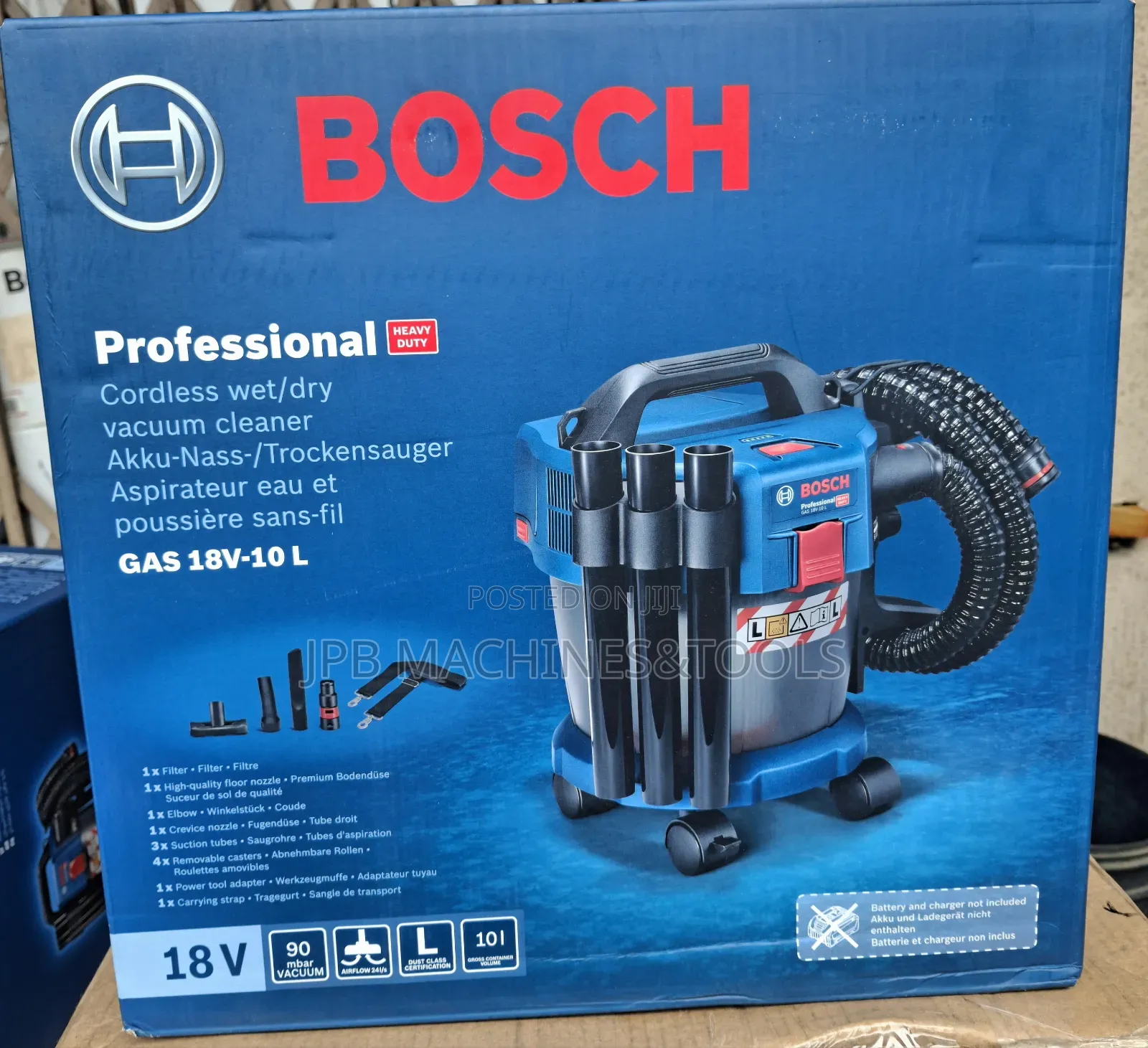 Gas 18v-10 L
Cordless Dust Extractor/ Vacuum Cleaner