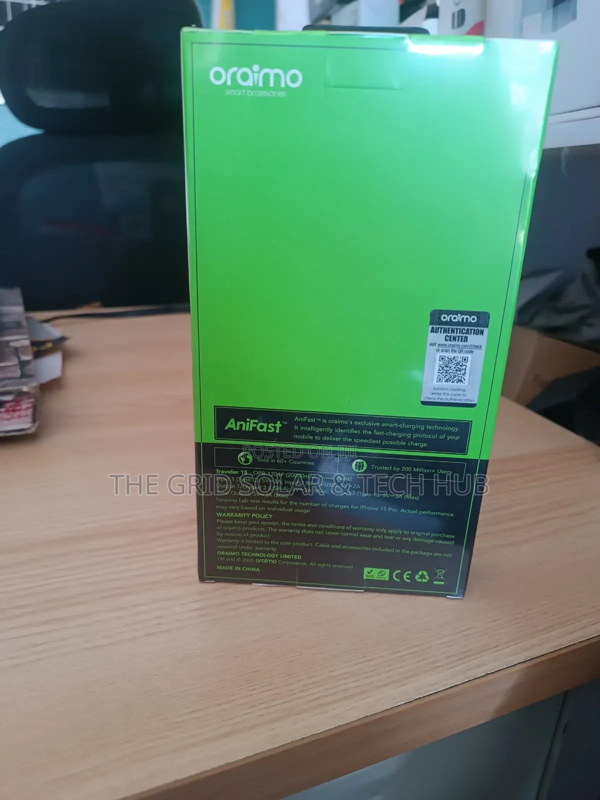 Original Oraimo Traveler 15 20,000mAh Power Bank