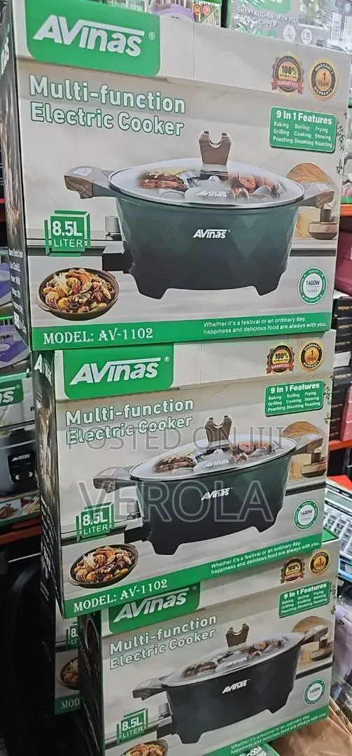 AVINAS 9-in-1 Electric Cooker Pot (8.5 Liters, 1600W