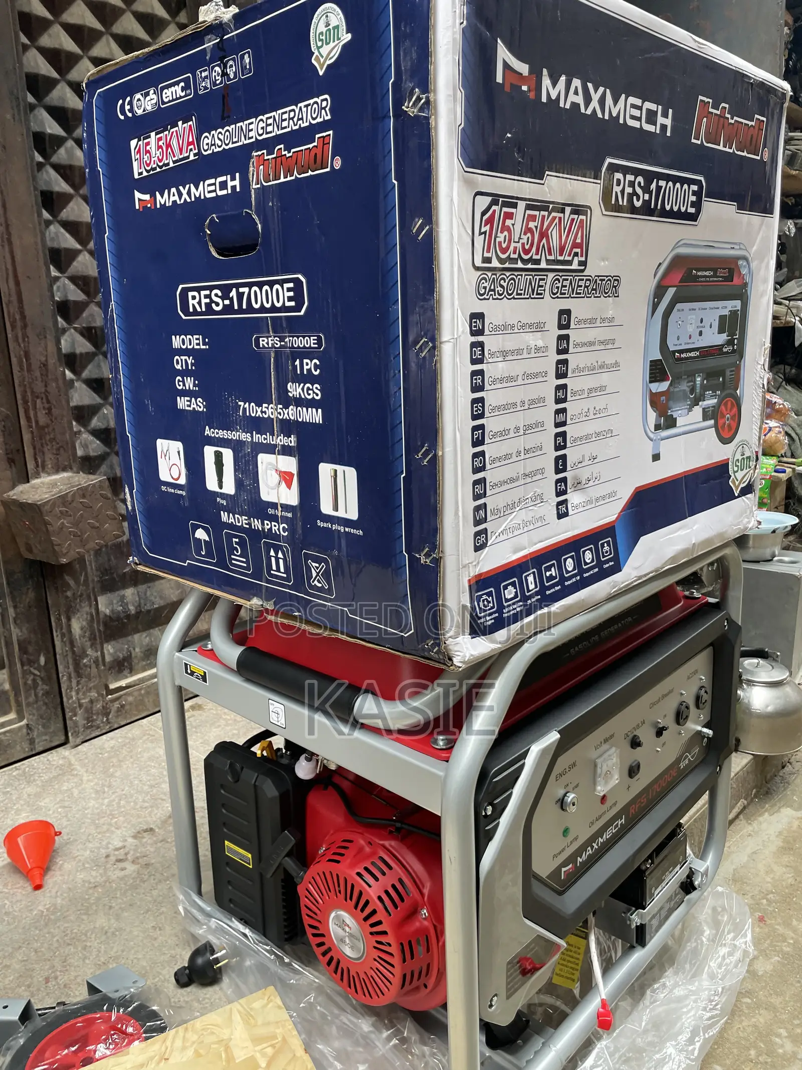 Rfs17000e 15.5kva Original Maxmech Petrol Key Start Generator