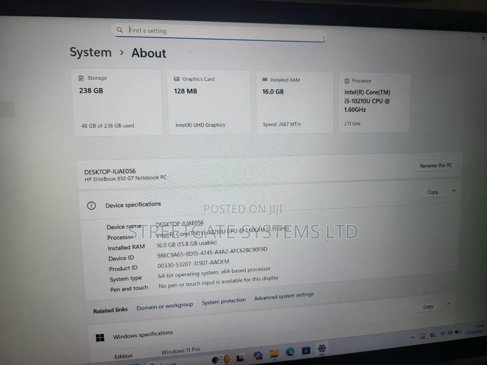 Laptop HP EliteBook 850 16GB Intel Core i5 SSD 256GB