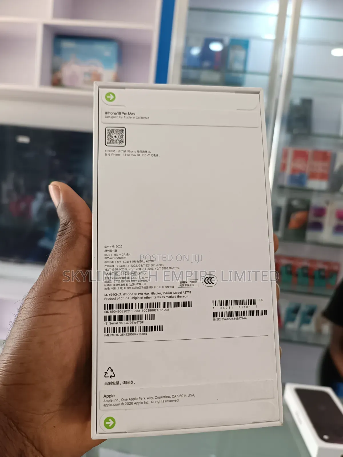 New Apple iPhone 18 Pro Max 256 GB Blue