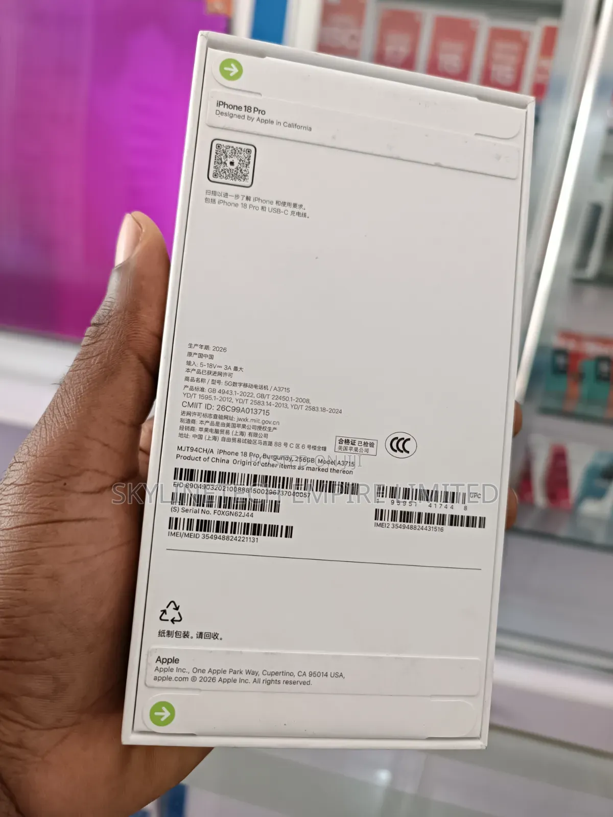New Apple iPhone 18 Pro 256 GB