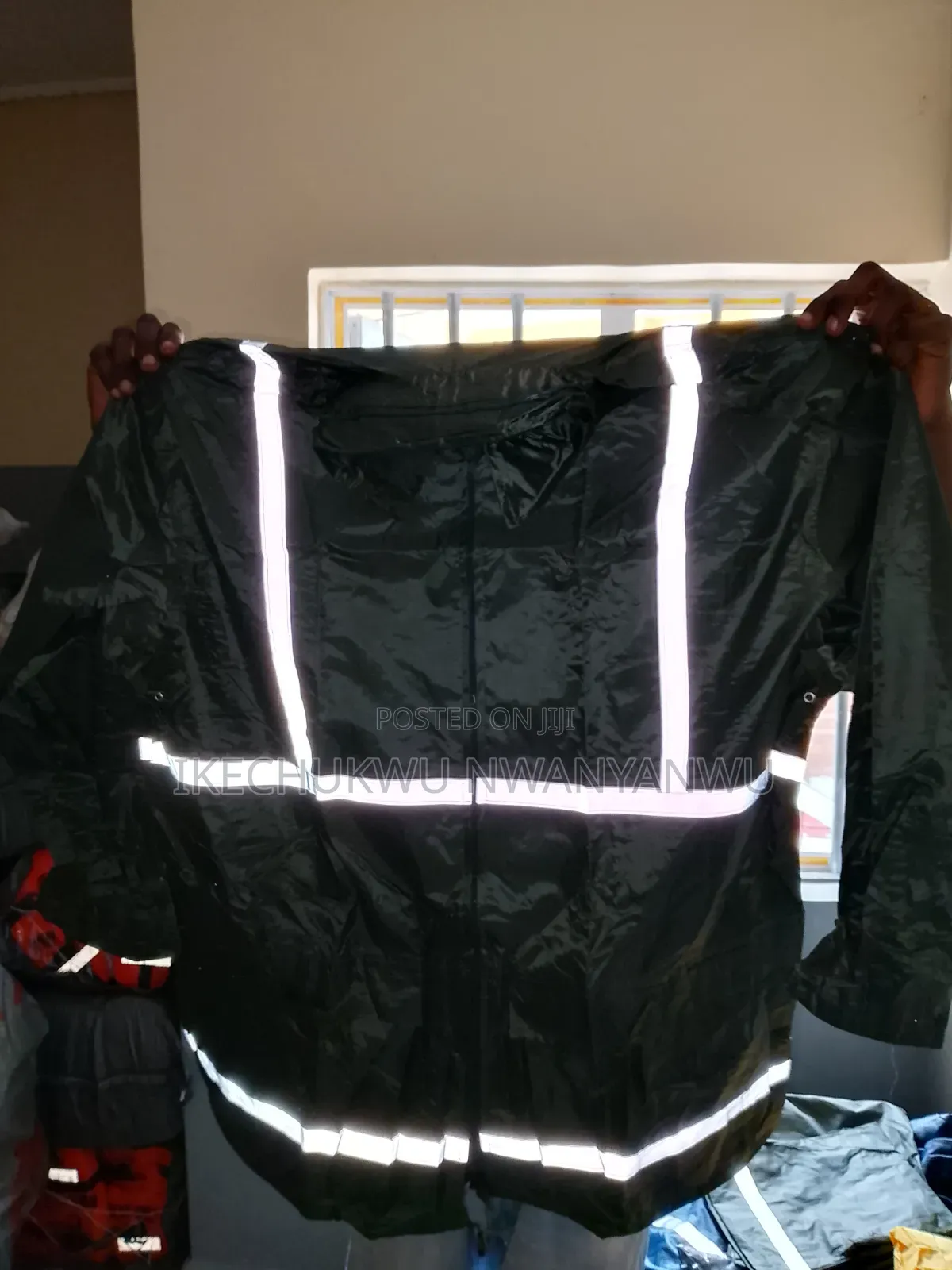 Reflective Green Raincoat Jacket and Trousers