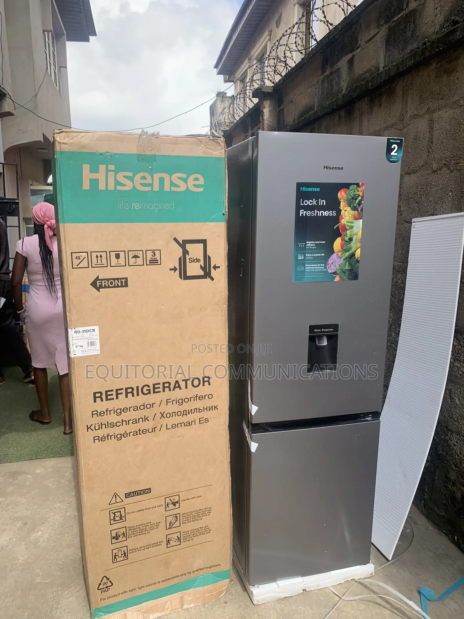 Hisense 35DCB 264L Spacious Double-Door Fridge With Water Dispenser