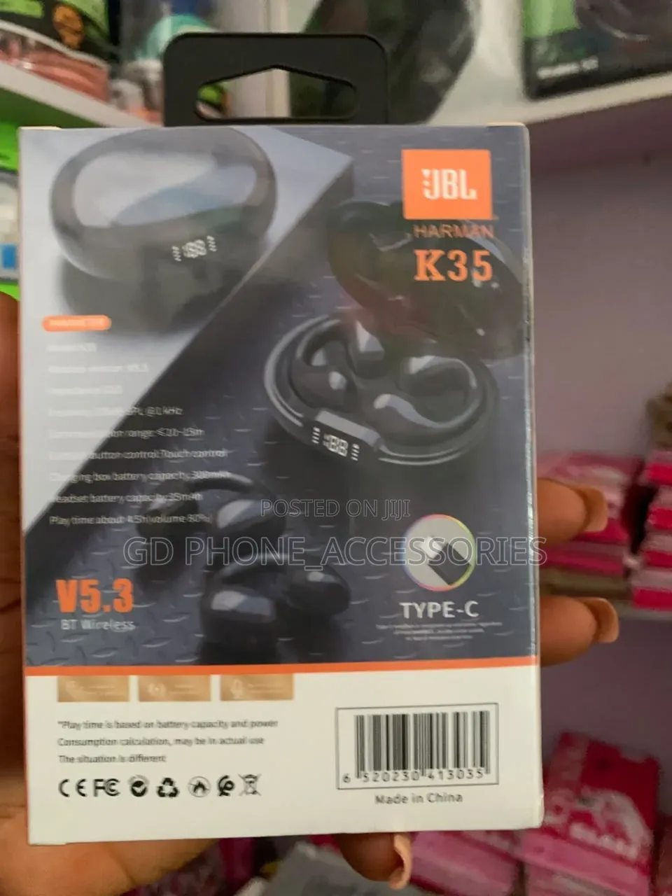 JBL Clip-on Wireless Earphones - Open Ear Stereo Headset