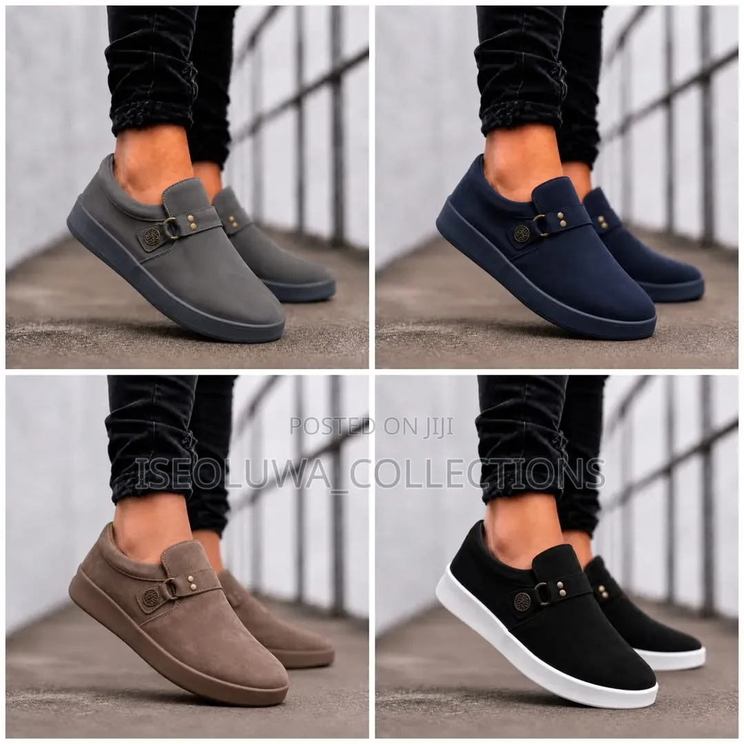Elegant Men’s Casual Loafers With Buckle Detail