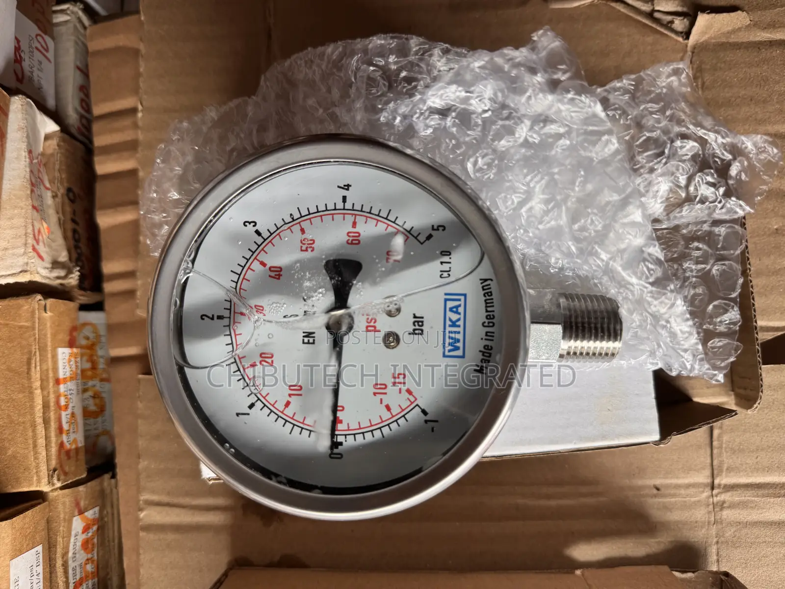 4” 0.4 Bar WIKA EN 837-1 Pressure Gauge