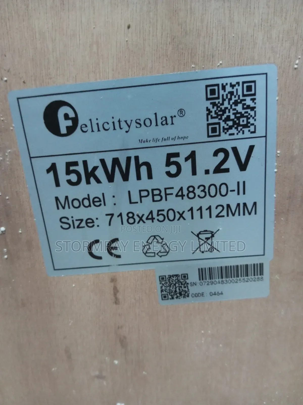 Old Model Felicity 15kwh Battery