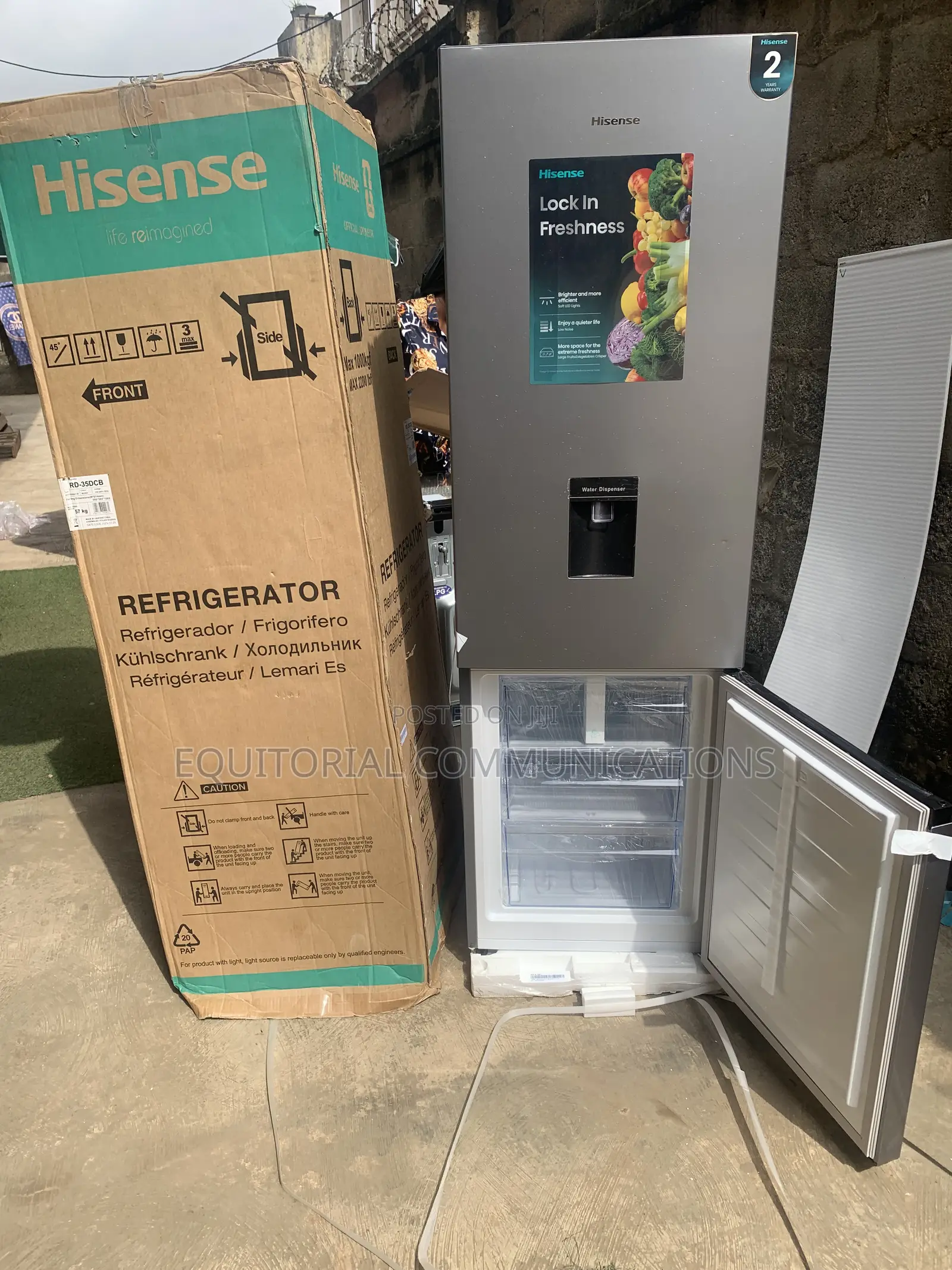 Hisense 264L Double Door Cooling Fridge With Water Dispenser
