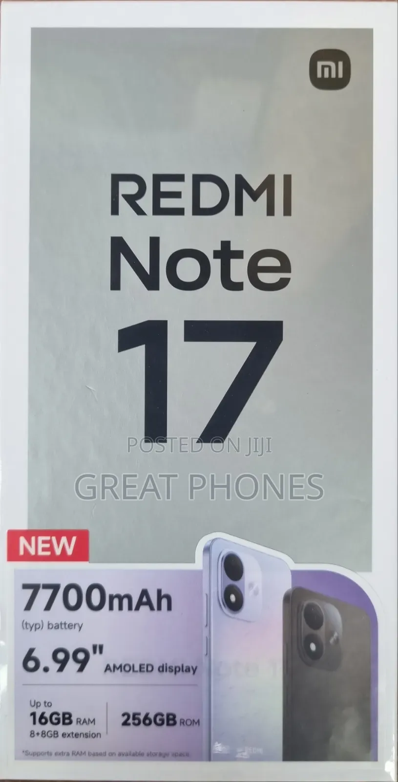 New Xiaomi Redmi Note 17 256 GB Black