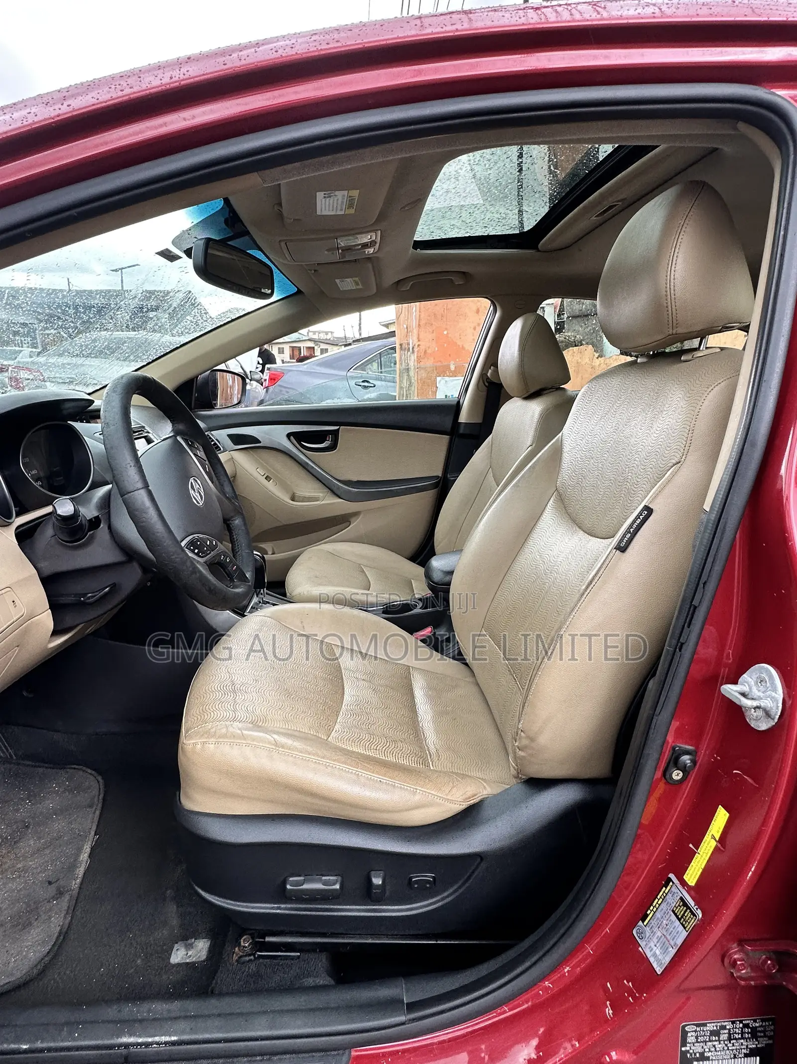 Hyundai Elantra Limited Sedan FWD (1.8L 4cyl 6A) 2013 Red